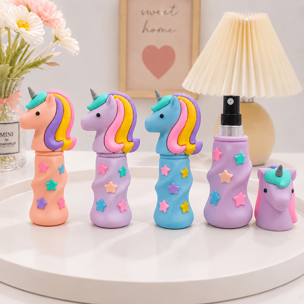 Beauty Makeup Desk - Unicorn Perfume Atomizer Mini Portable Refillable