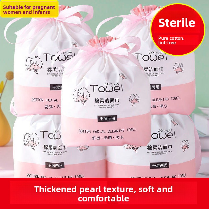 Beauty Makeup Remover - Disposable Pure Cotton Face Towels for