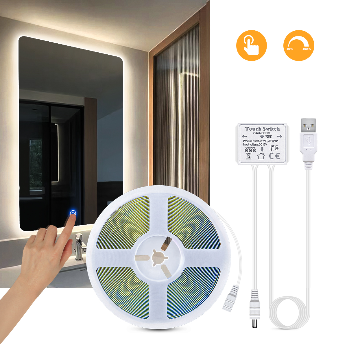 Beauty Makeup Desk - Makeup Mirror LED Bathroom Dressing Table