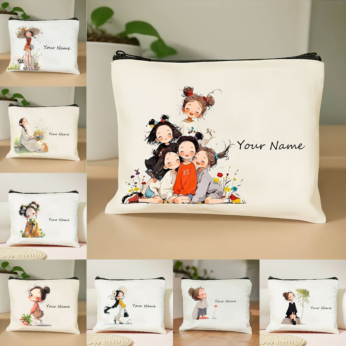 Beauty Makeup Products - Korean-Style Anime Girl Makeup Bag Custom