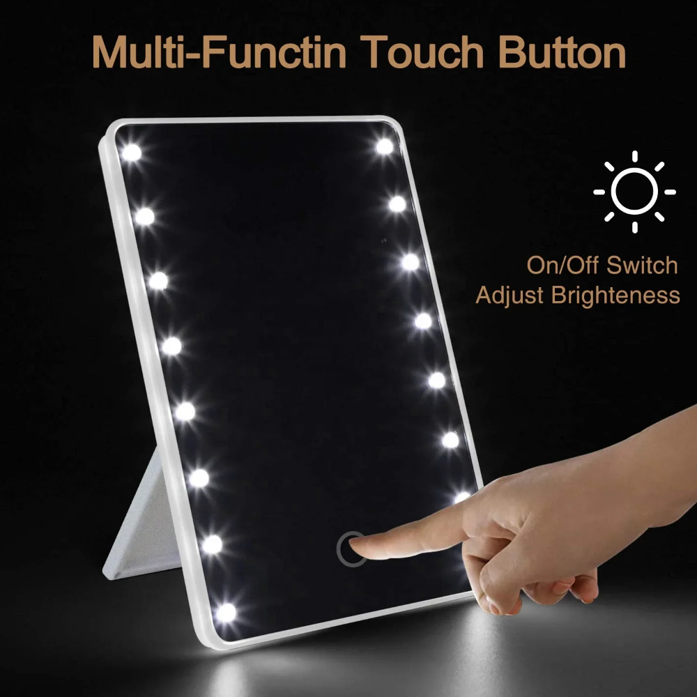 Beauty Makeup Desk - 16 LEDs Makeup Mirror with LED
