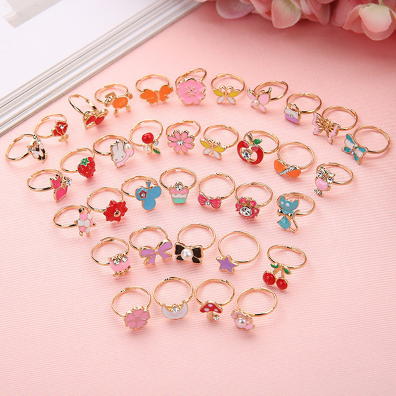Beauty Y Makeup - 10/20 pcs Children Cute Ring Adjustable