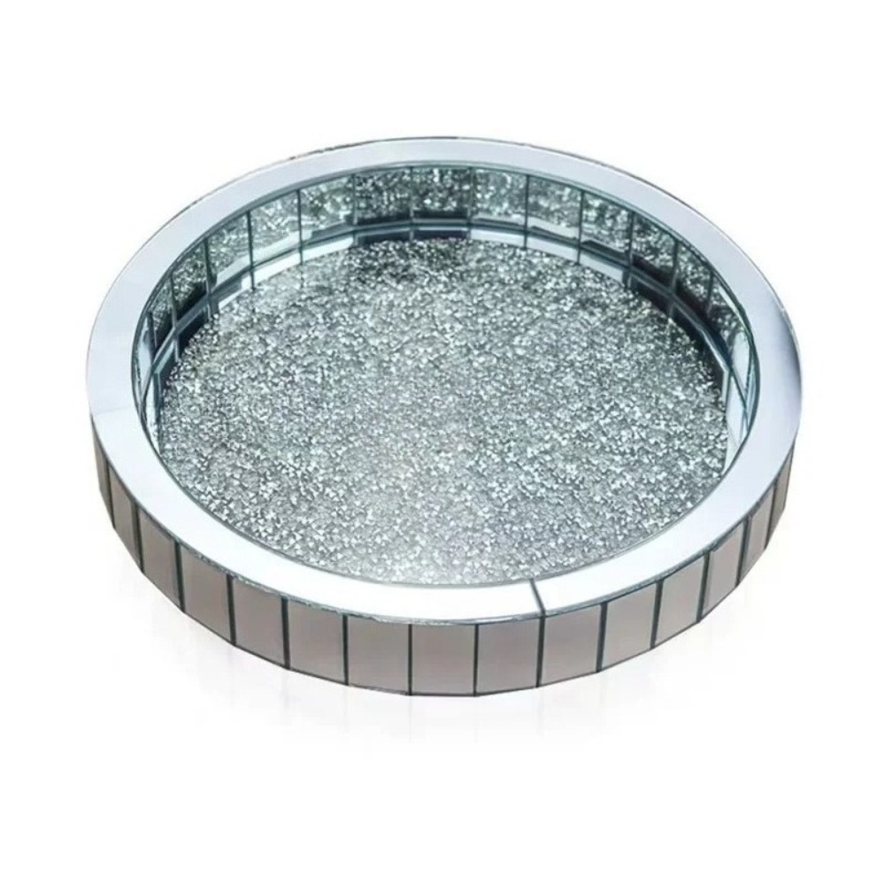 Beauty Makeup Desk - Crystal Rotating Makeup Organizer, 360° Spinning