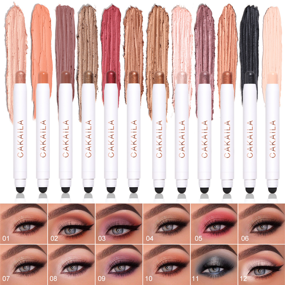 Beauty Makeup Stores - 12 Color Dual Ended Eyeshadow Stick