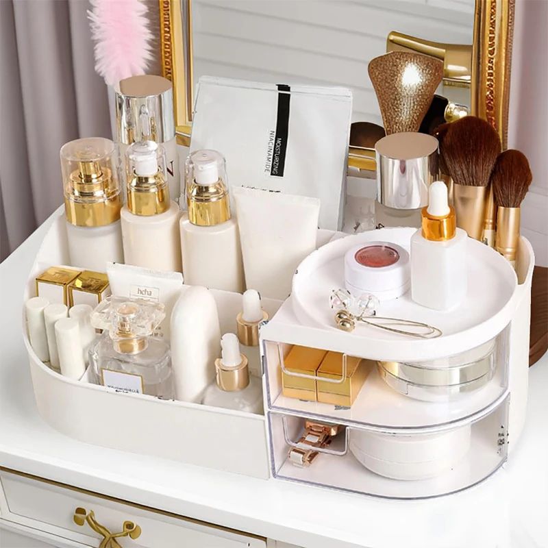 Large Capacity Cosmetic Storag - Beauty Makeup Desk ulasan dan harga