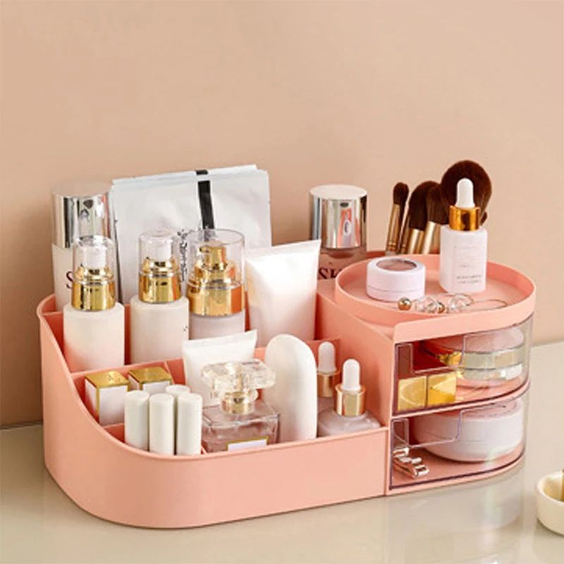 Large Capacity Cosmetic Storag - Beauty Makeup Desk ulasan dan harga