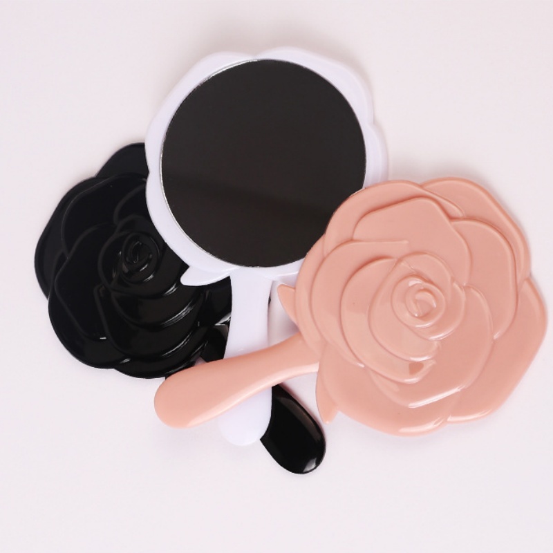Retro Rose Small Mirror Portab - Beauty Flower Makeup ulasan dan harga