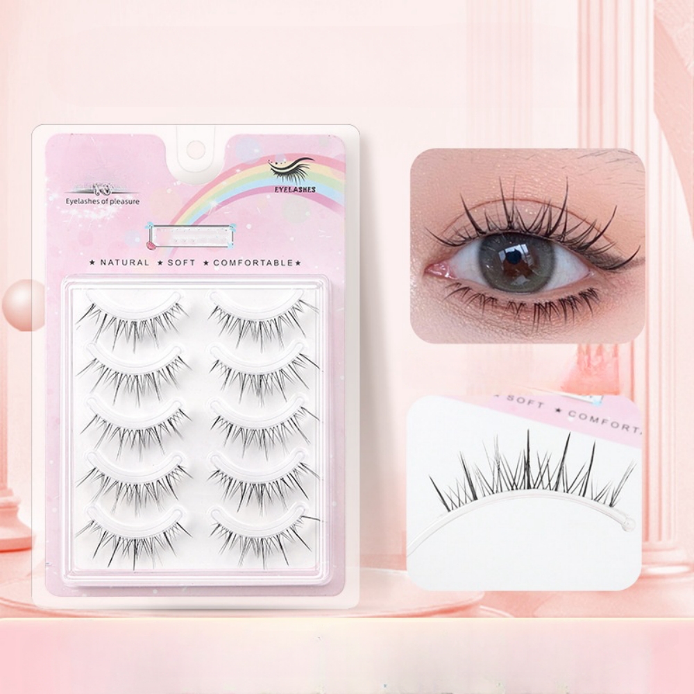 5 Pairs Transparent Stem Wavy  - Beauty Full Makeup ulasan dan harga