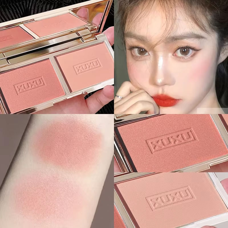 2-color Peach Blush Palette Na - Beauty Flower Makeup ulasan dan harga