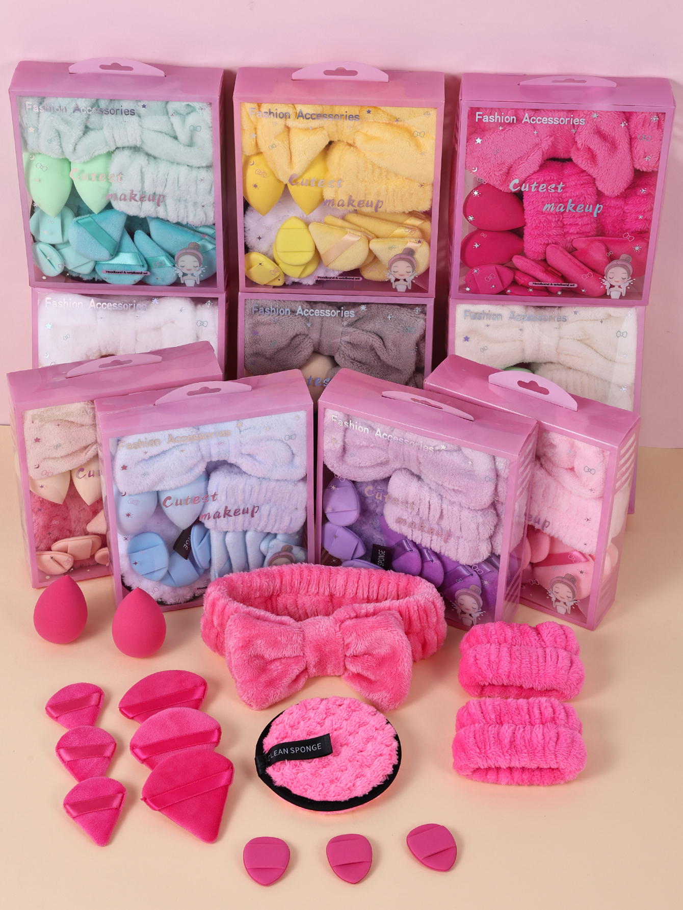 15pcs Women Wash Face Spa Hair - Makeup Beauty Set ulasan dan harga