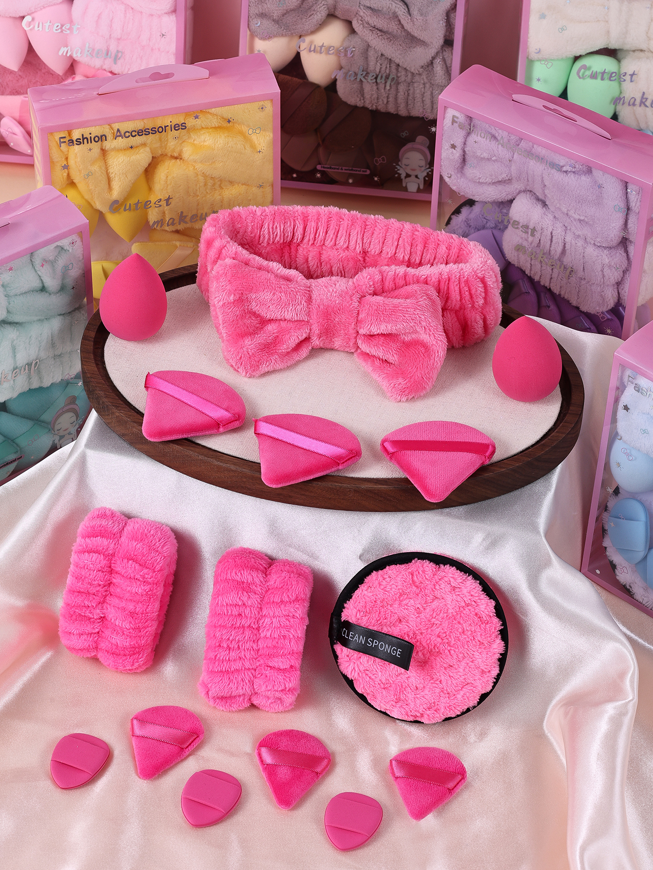 15pcs Women Wash Face Spa Hair - Makeup Beauty Set ulasan dan harga