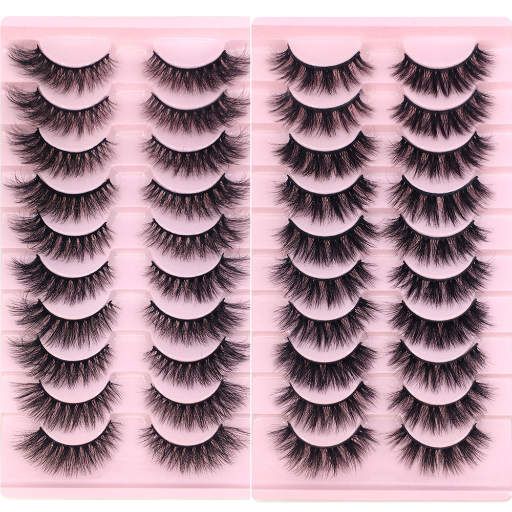 NEW 10 Pairs 6D Faux Mink Eyel - Beauty Full Makeup ulasan dan harga
