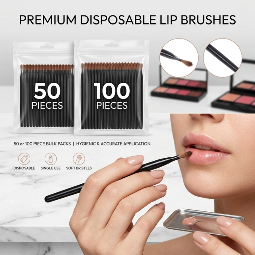 50/100pcs Disposable Lip Brush - Makeup Beauty Set ulasan dan harga