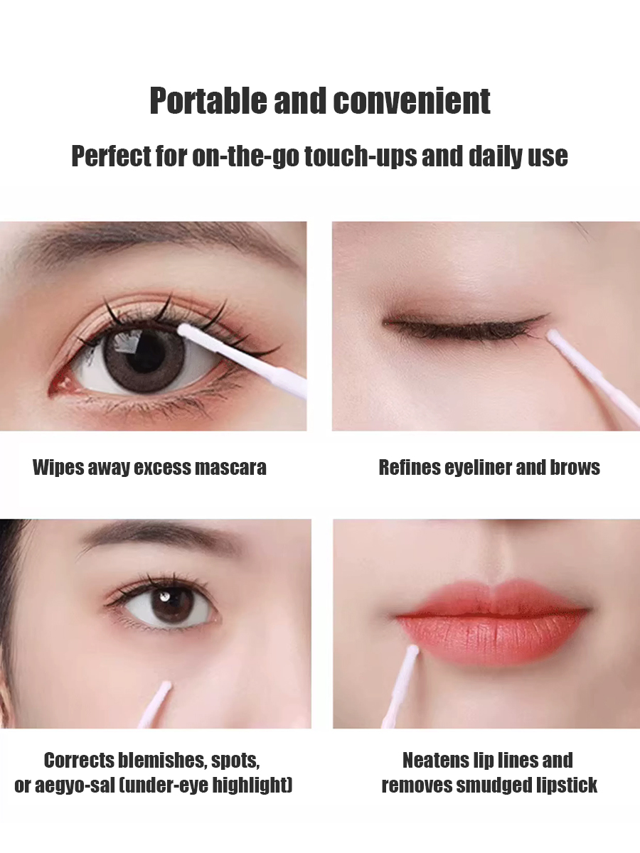 Disposable Long Cotton Swabs E - Beauty Makeup Remover ulasan dan harga