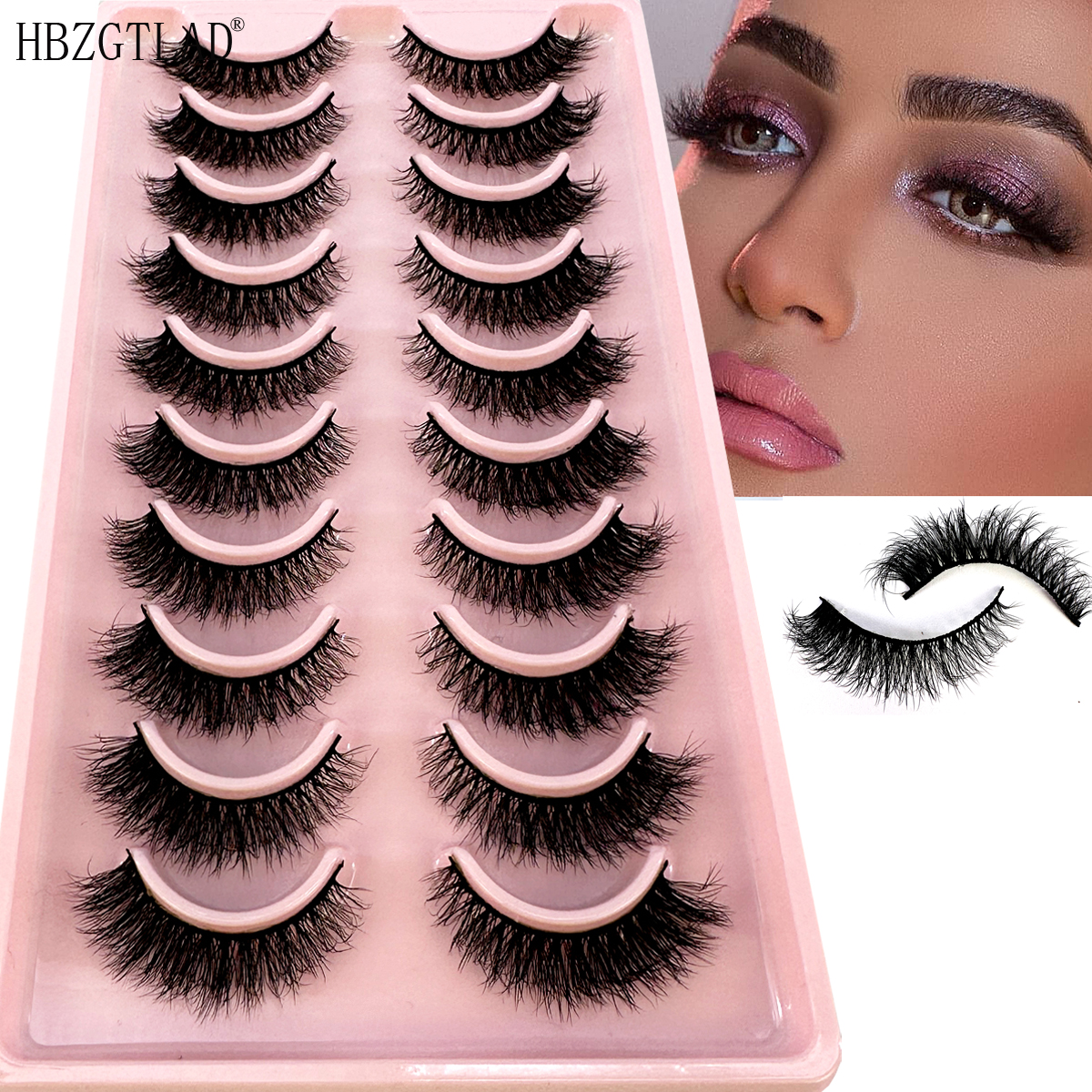 New10 Pairs Natural False Eyel - Beauty Full Makeup ulasan dan harga