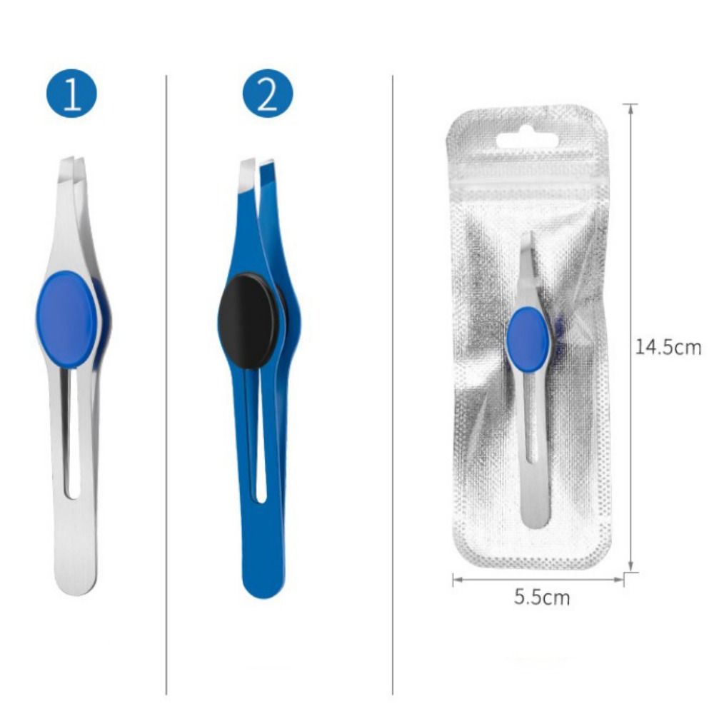 Stainless Steel Eyebrow Tweeze - Beauty Makeup Remover ulasan dan harga