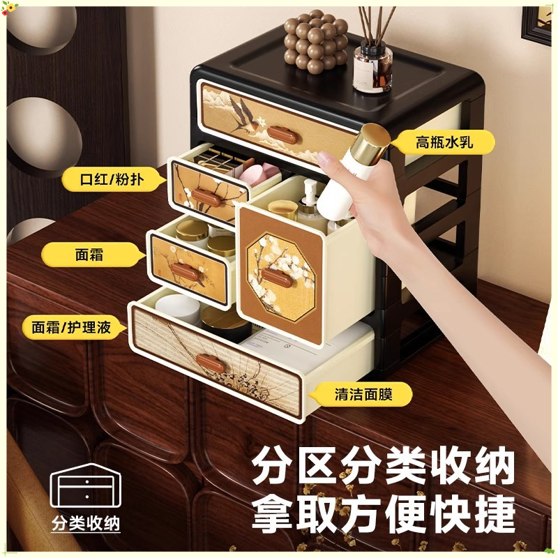 Chinese Style Cosmetic Storage - Beauty Makeup Desk ulasan dan harga