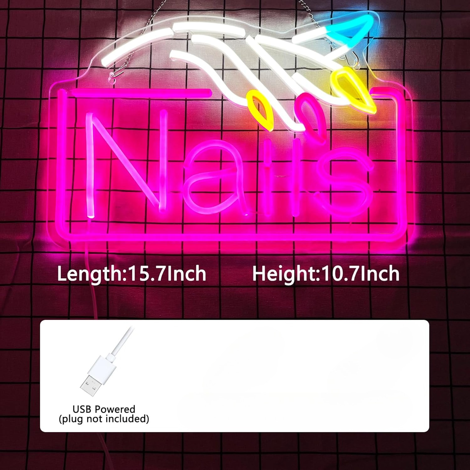Nails Neon Sign  Business Wall - Beauty Makeup Stores ulasan dan harga