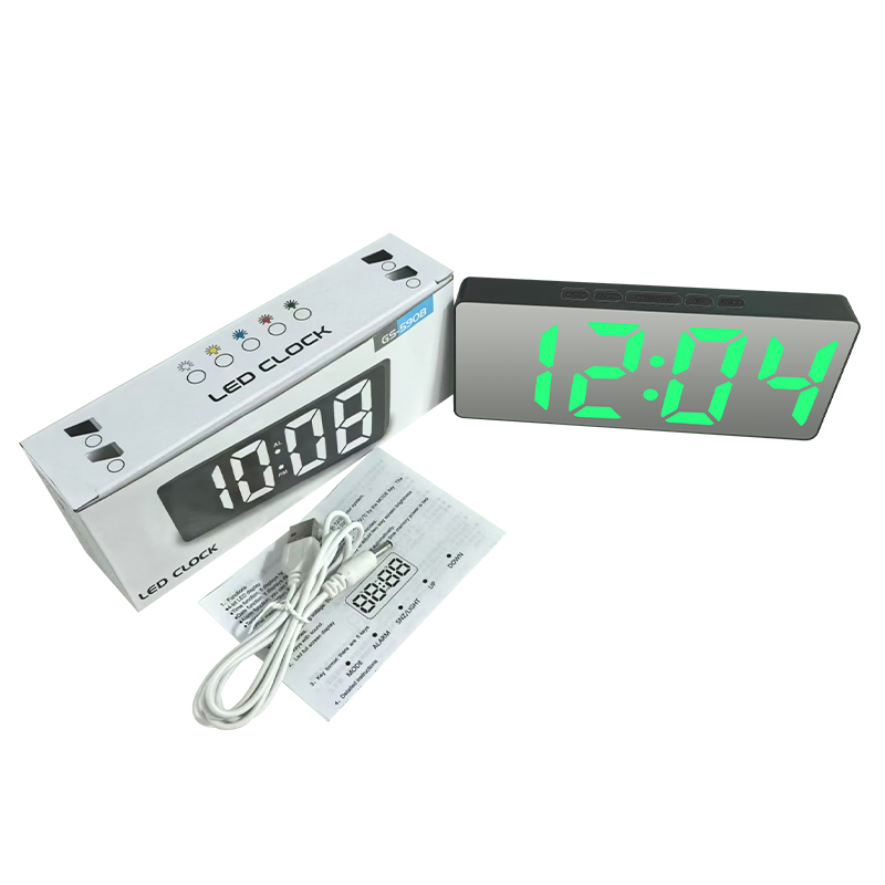 1pc LED Mirror Digital Clock B - Beauty Makeup Desk ulasan dan harga