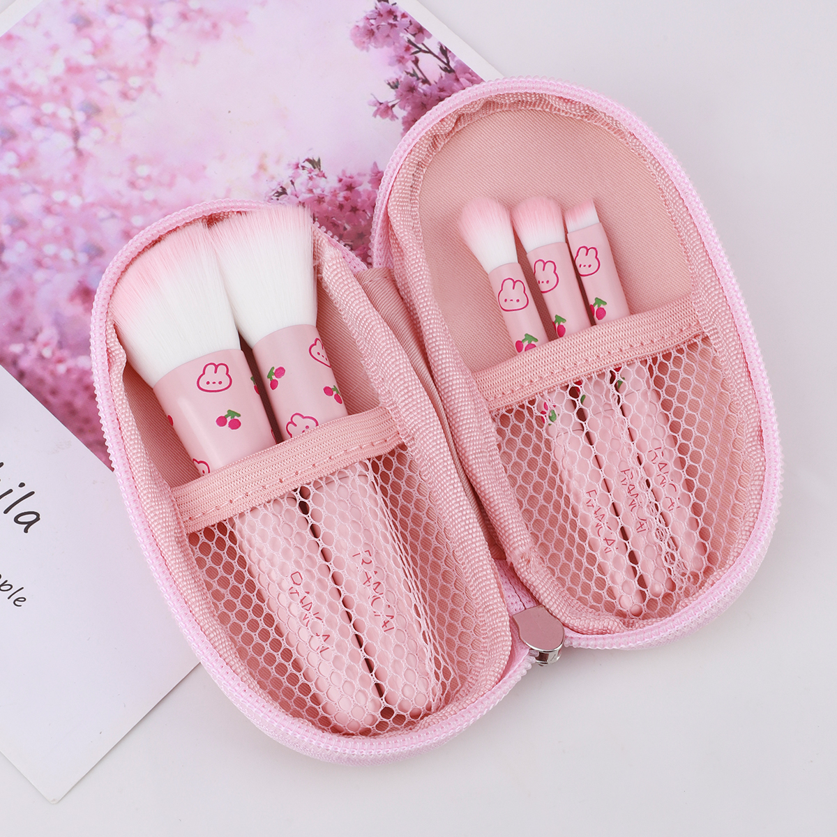 5Pcs Cute Compact Makeup Brush - Beauty Full Makeup ulasan dan harga