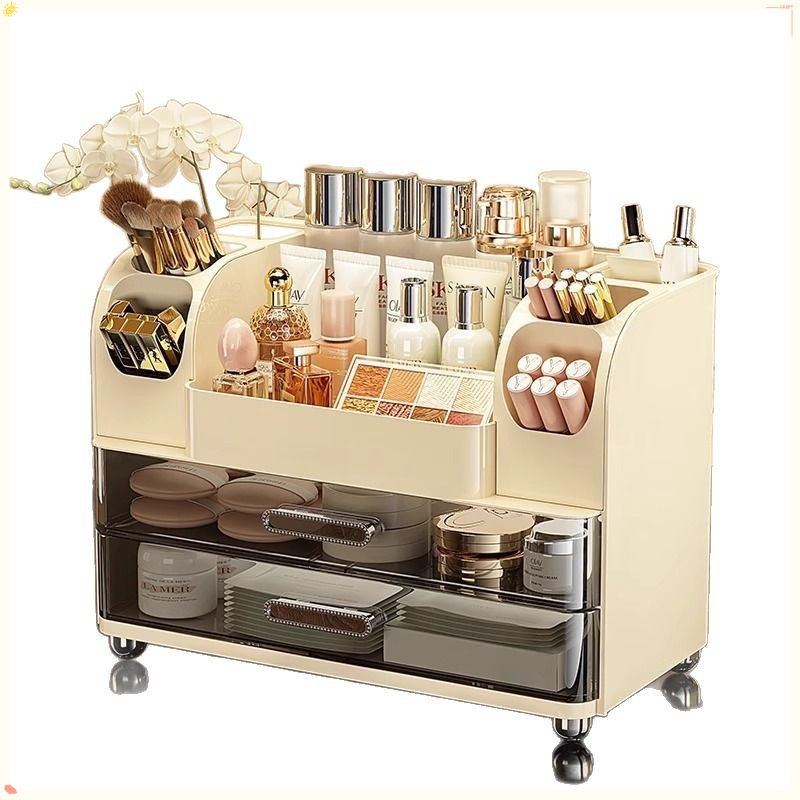 Luxury Desktop Cosmetic Storag - Beauty Makeup Desk ulasan dan harga