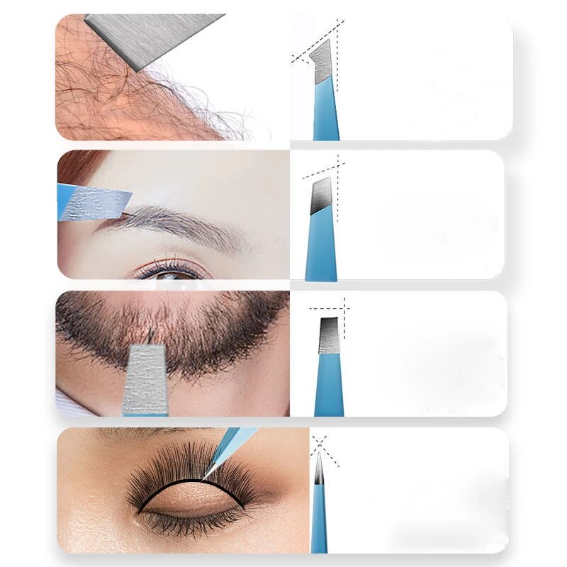 Eyebrow Tweezer Colorful Hair  - Beauty Makeup Remover ulasan dan harga
