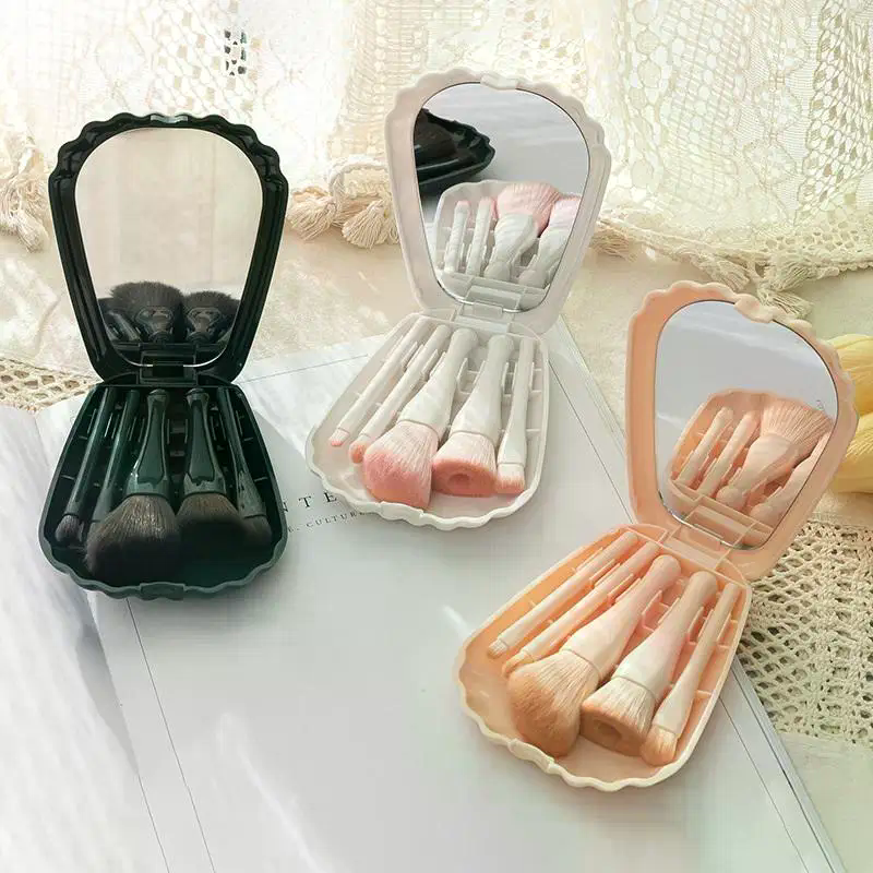 5Pcs Portable Makeup Brush Set - Beauty Makeup Hd ulasan dan harga